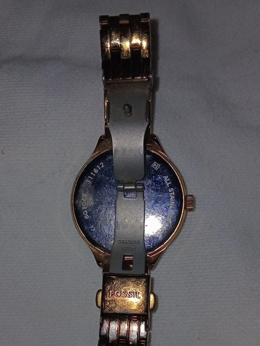Fossil Women's Rose Gold-Tone Minimalist Bracelet Watch BQ3049